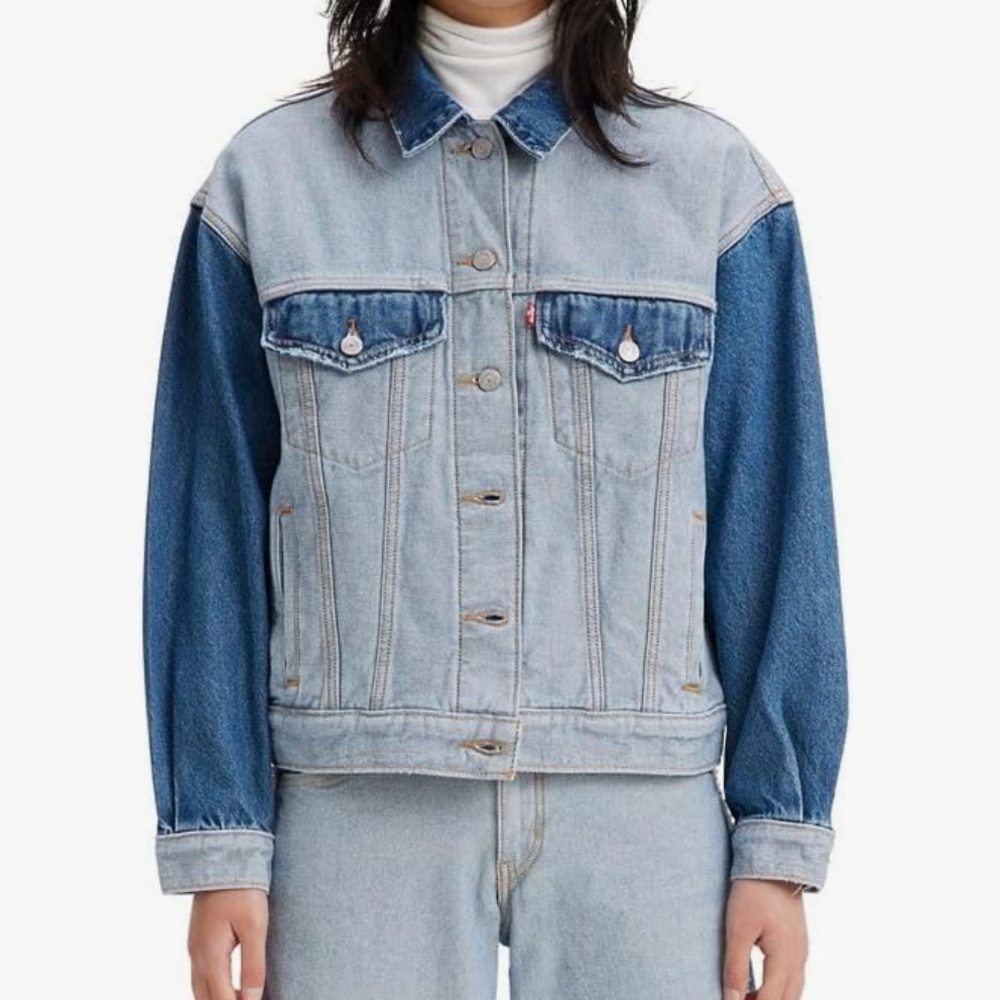 Levi’s Denim Jacket XS Two Tone Blue Jacket NWT 90s Trucker Style Cotton Unisex